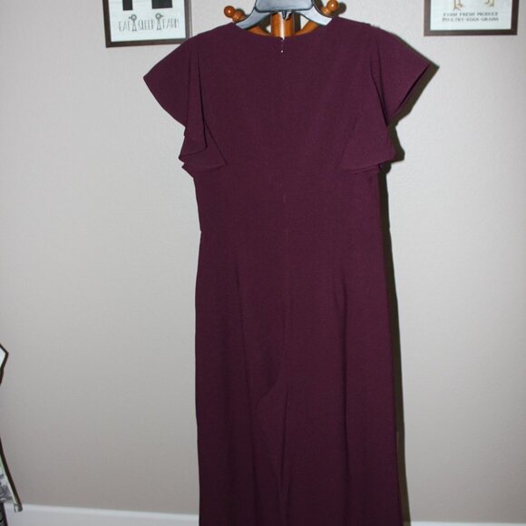 Eliza J Flutter Sleeve Jumpsuit Size 8 - Picture 2 of 9